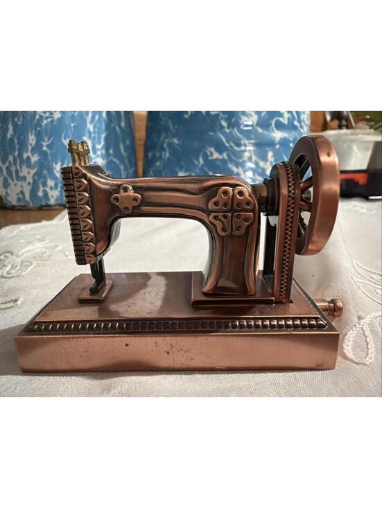 Other - Vintage Lighter Old Sewing Machine Shape Copper Color Butane Works Unique